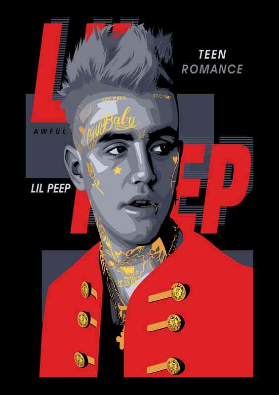LIl Peep rapper music | Metal Poster