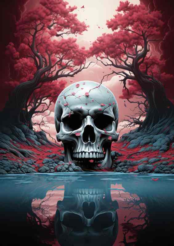 The Macabre Matrix skull art | Metal Poster