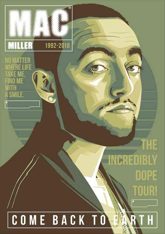 Mac Miller Come Back To Earth Music | Metal Poster