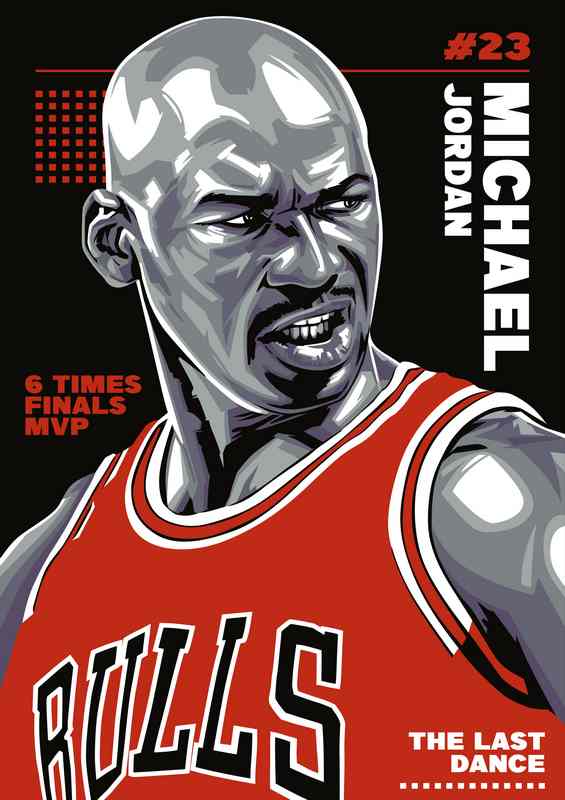 Michael JordanThe Last Dance basketball sport | Metal Poster