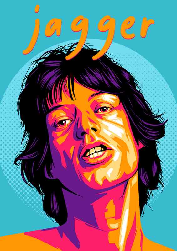 Mick Jagger Pop Art | Metal Poster
