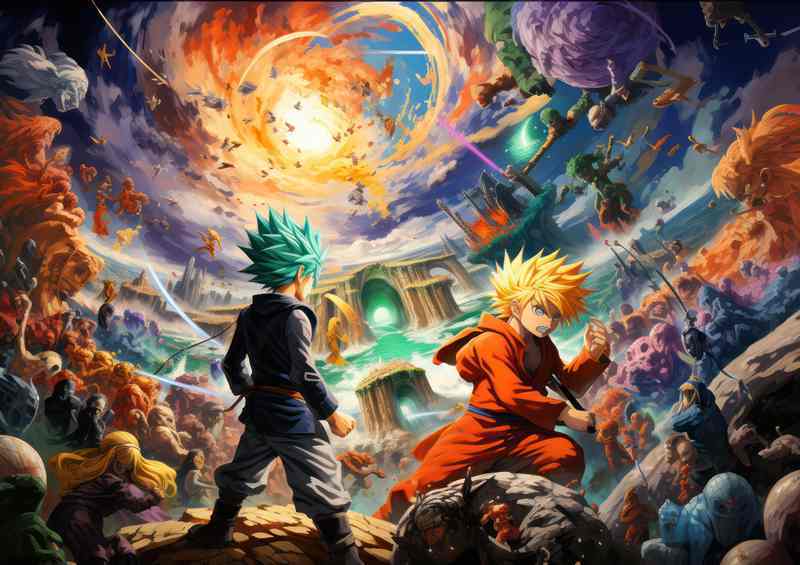 Naruto vs Dragon Ball ninja storm | Metal Poster