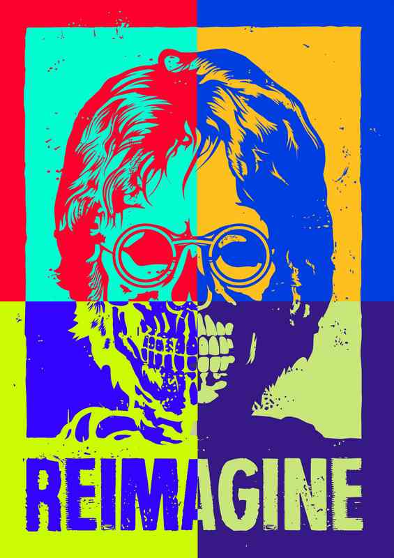 Re Imagine John Lennon Pop Art | Metal Poster