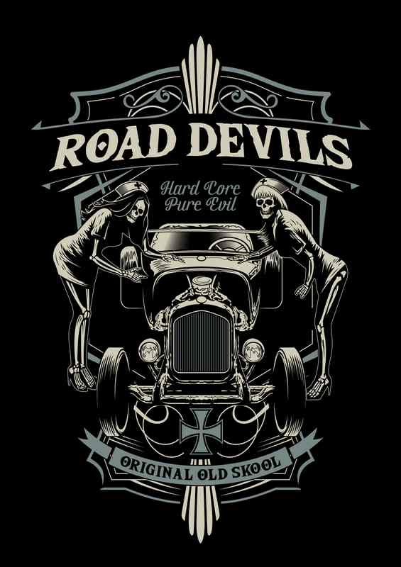 Road Devils Pure Evil | Metal Poster