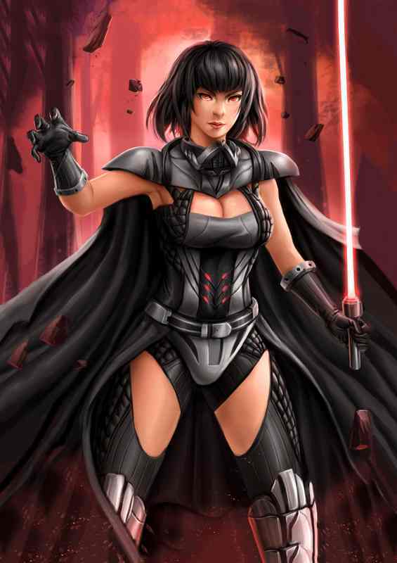 Diva Darth Vader Manga Art | Metal Poster