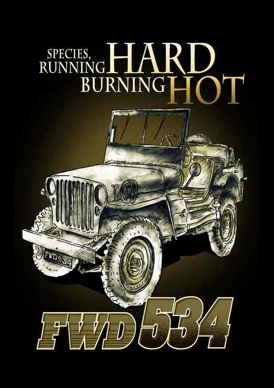 Running Hard Burning Hot | Metal Poster
