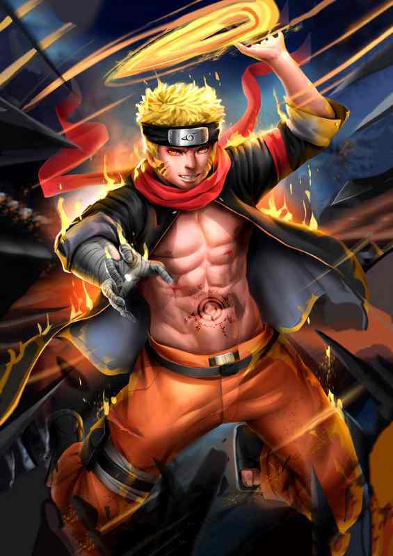 Hokages Evolution Adult Narutos Manga Mastery Unveiled | Metal Poster