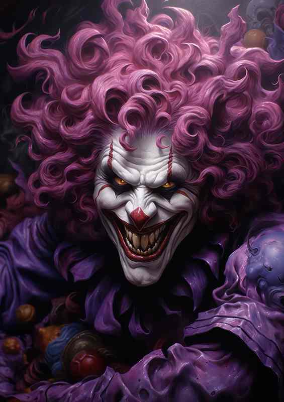Clown Nightmares Unmasking the Horror Beneath | Metal Poster