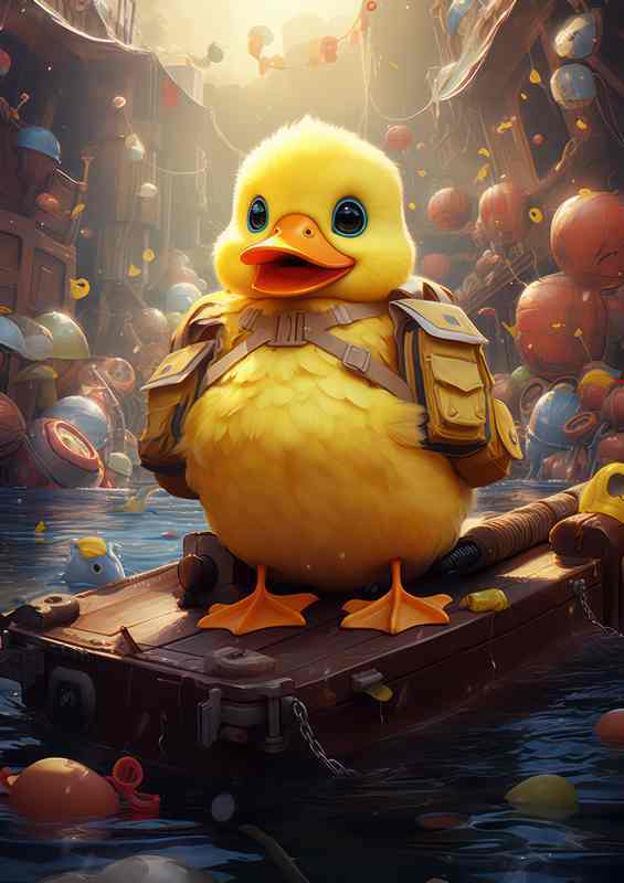 Baby Duck the exploror on a adventure | Metal Poster