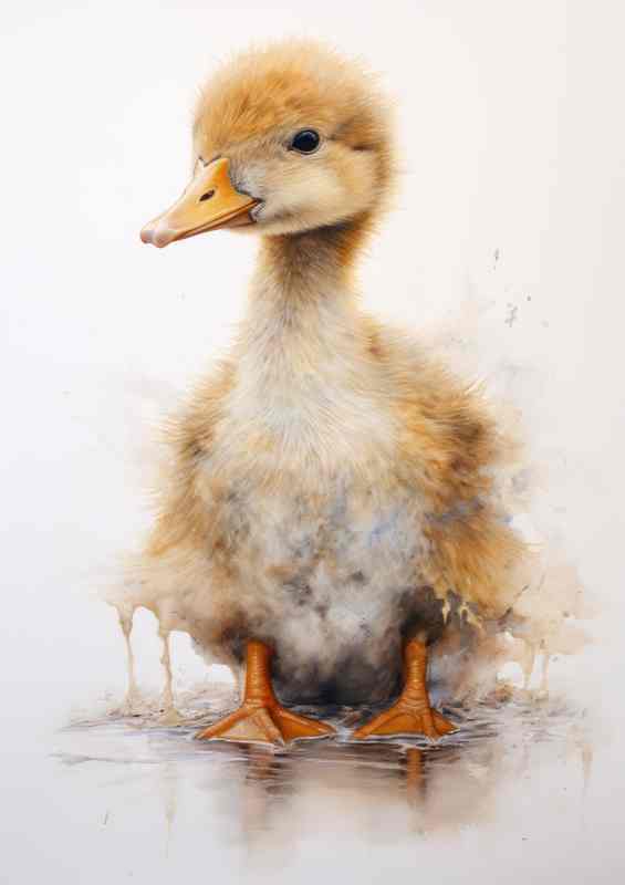 Cute Ducks The Quirky Charm of Water loving Birds | Metal Poster