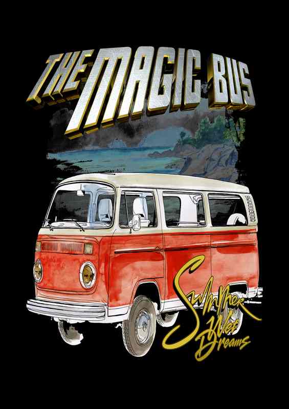 The Little Magic Bus | Metal Poster