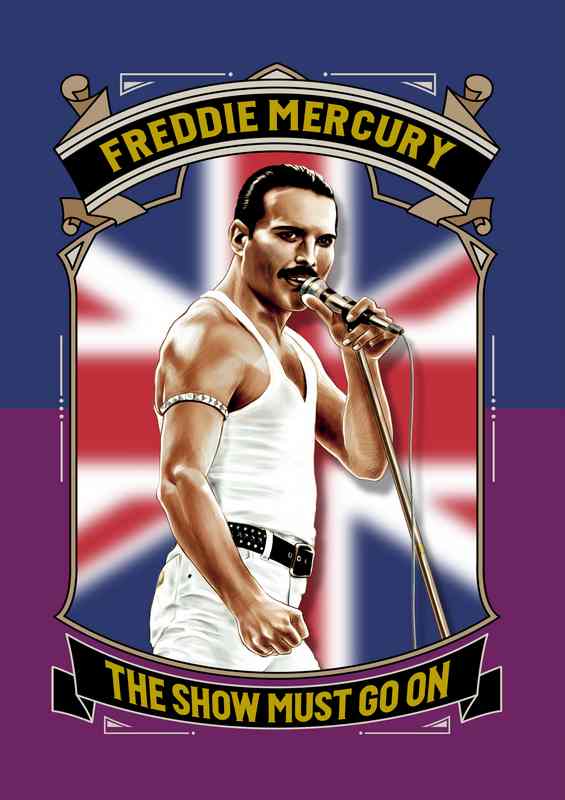 The Show Must Go On Freddie | Metal Poster
