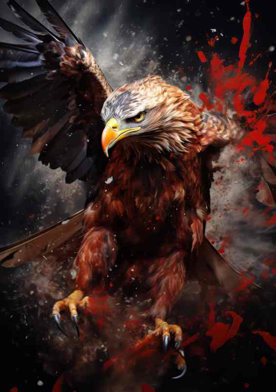 Majestic Hawks Masters of the Skies | Metal Poster