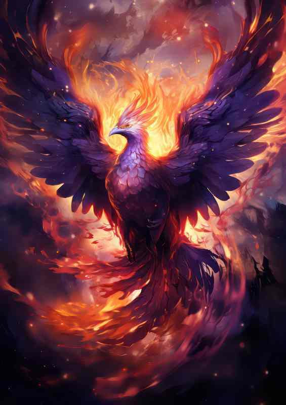 Phoenix Rising A Symbol of Resilience and Rebirth | Metal Poster