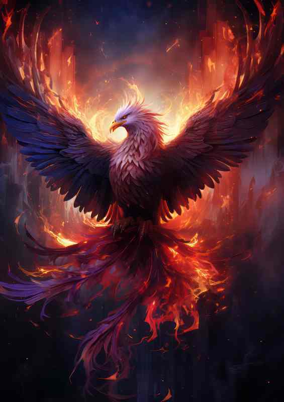 Phoenix Rising From the Ashes A Metaphor for Triumph | Metal Poster