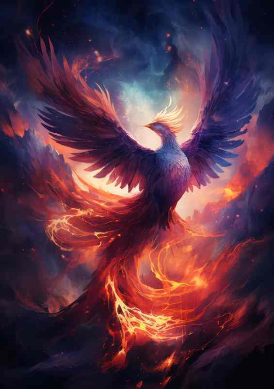 The Legend of the Phoenix Rising Myths and Stories | Metal Poster