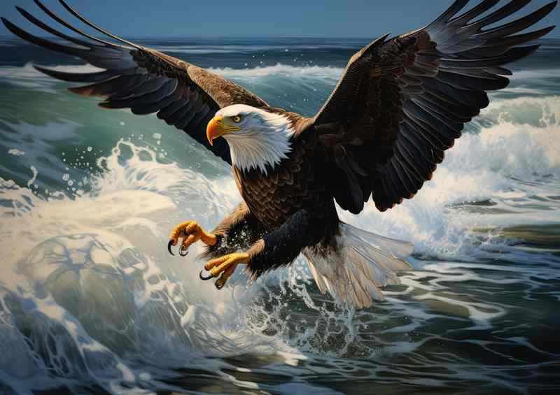 Bald Eagles Soaring Symbols of Freedom and Strength | Metal Poster