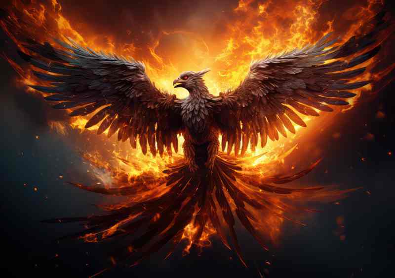 Triumphant Phoenix Metal Poster
