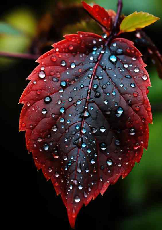 Water Rain Drops on the leaf | Metal Poster