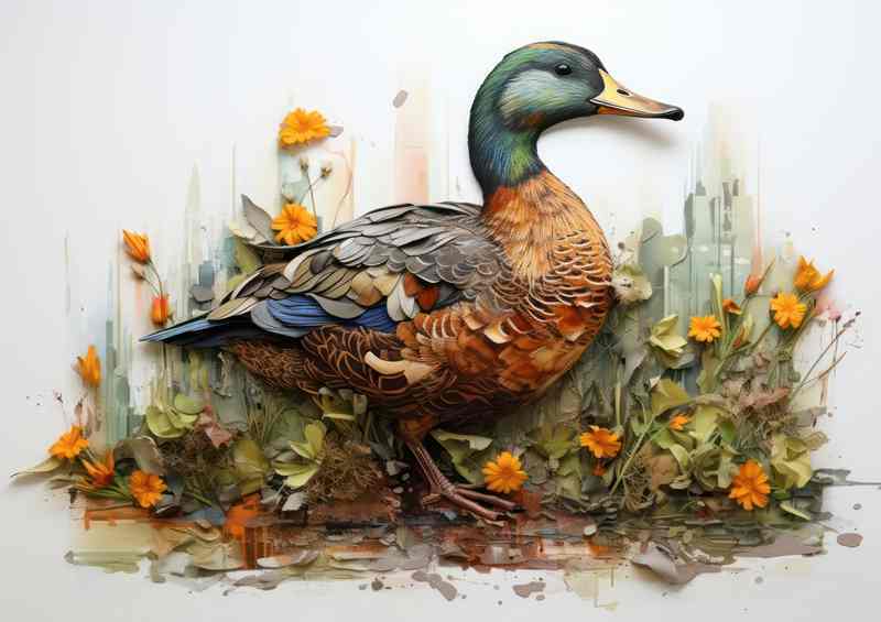 Quackers on Terra Firma Ducks on Land | Metal Poster