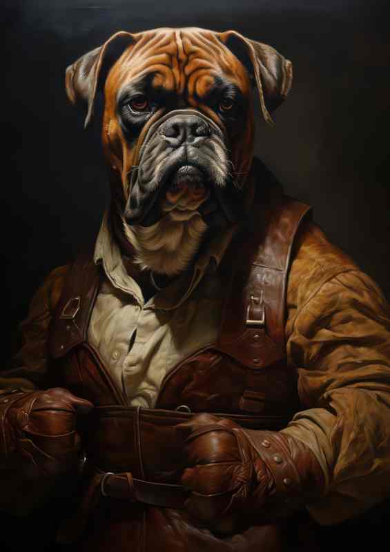 Boxer Dog Ready To Box | Metal Poster