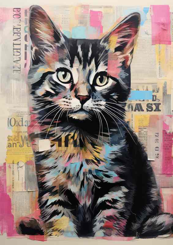 Cats in Every Hue Exploring Colorful Varieties | Metal Poster