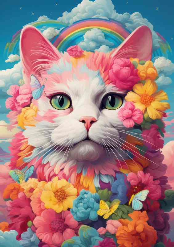 Paws and Colors Celebrating the Diversity of Feline Fur | Metal Poster