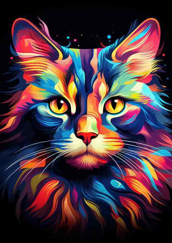 Rainbow Cats A Visual Delight | Metal Poster