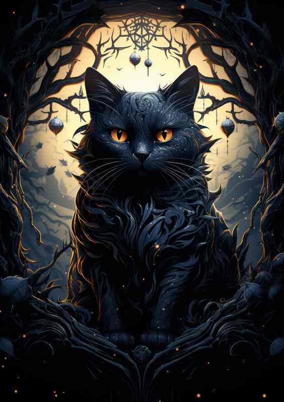 The Beauty of Diversity Black Cat | Metal Poster