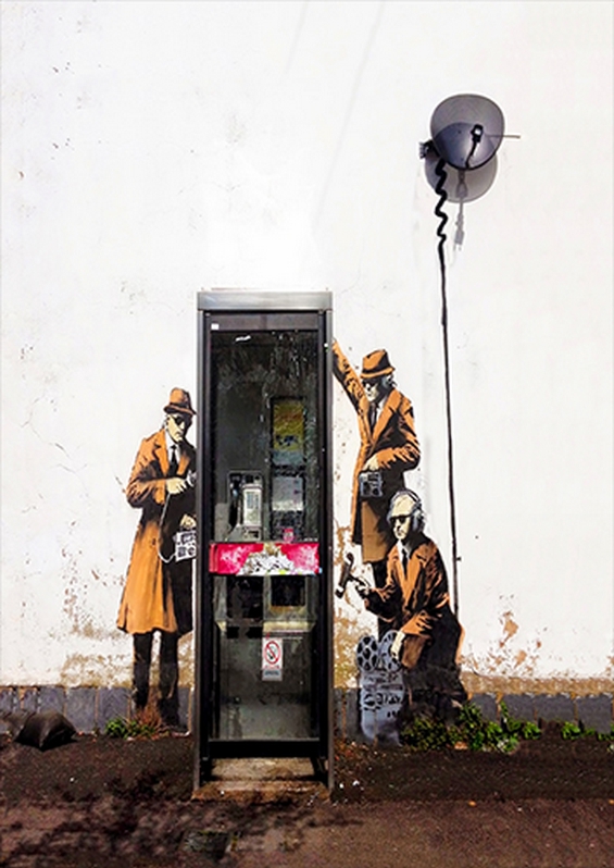 Telephone booth spies | Metal Poster