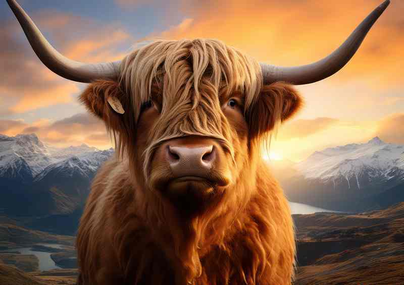 Highland Cow Capturing Their Charm | Metal Poster