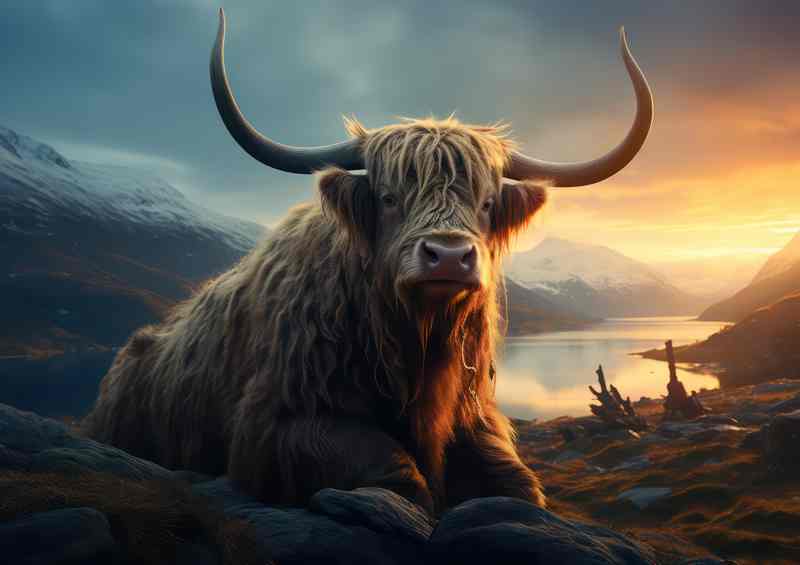 Highland Cows Majestic Beauty of the Scottish Highlands | Metal Poster