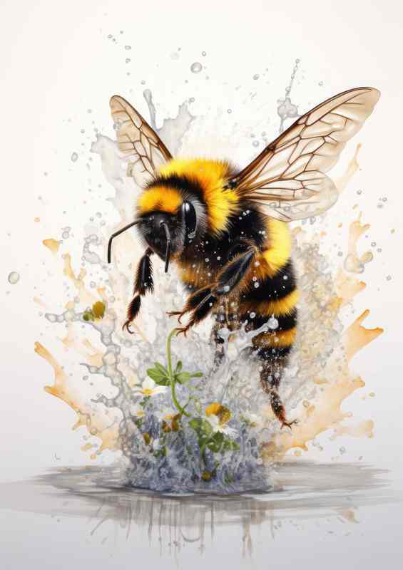 Bee Care | Flowers & Honey | Metal Poster