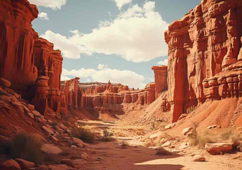 Red canyon arches north America | Metal Poster