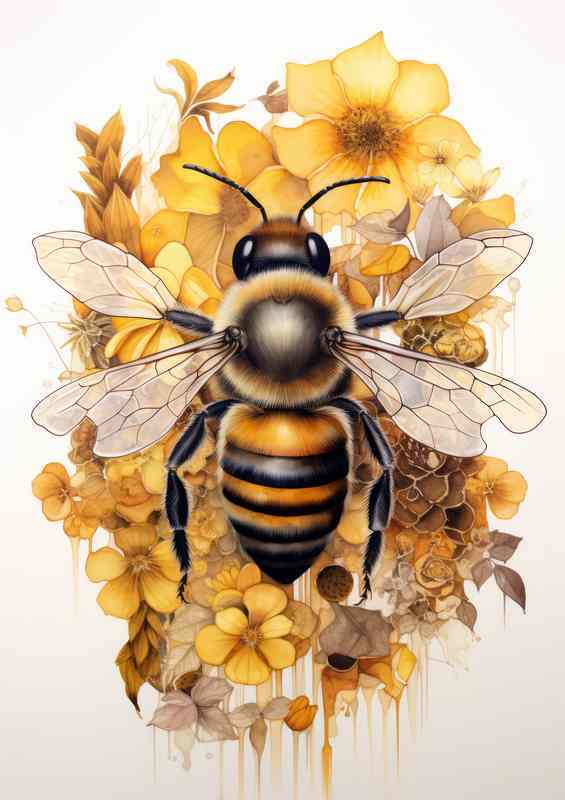 The Buzz About Bees Flowers and Honey | Metal Poster