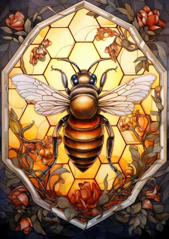 The Buzzing Wonders Bees Flowers and the Magic of Honey | Metal Poster
