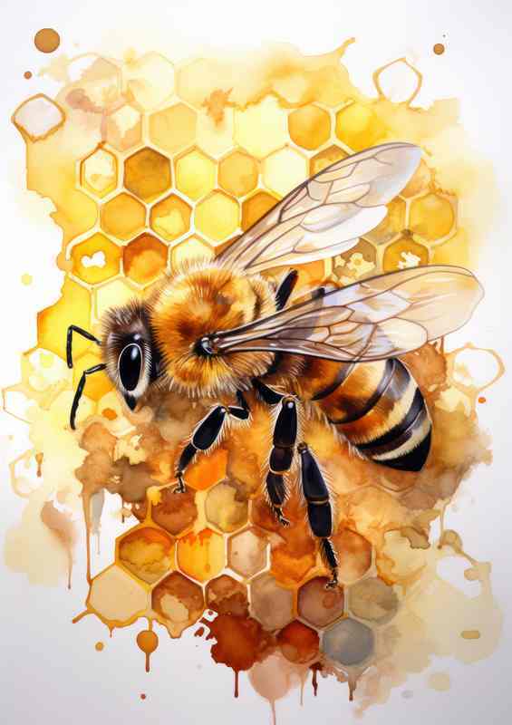 The Fascinating World of Bees Flowers and Honey | Metal Poster