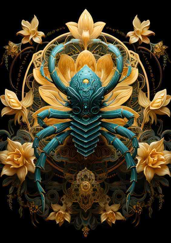 Vibrant Arachnids A Look at Colorful Spiders | Metal Poster