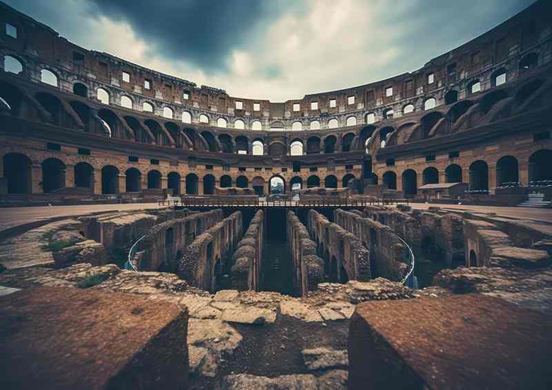 Roman Coliseum Inside View | Metal Poster