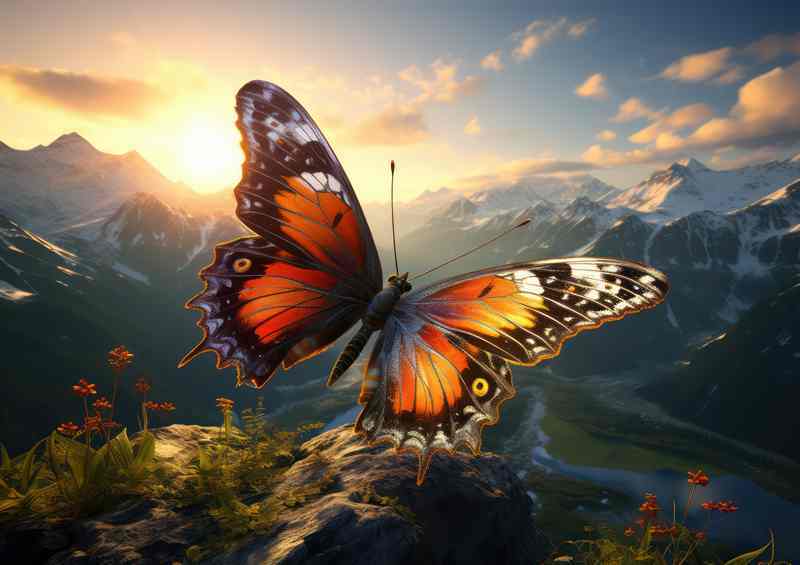 The Dance of Nature Butterflies in Their Wild Habitat | Metal Poster