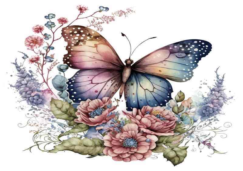 Wings of Freedom Capturing Wild Butterflies | Metal Poster