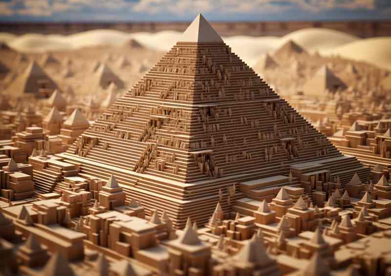The great pyramid is viewed from above | Metal Poster