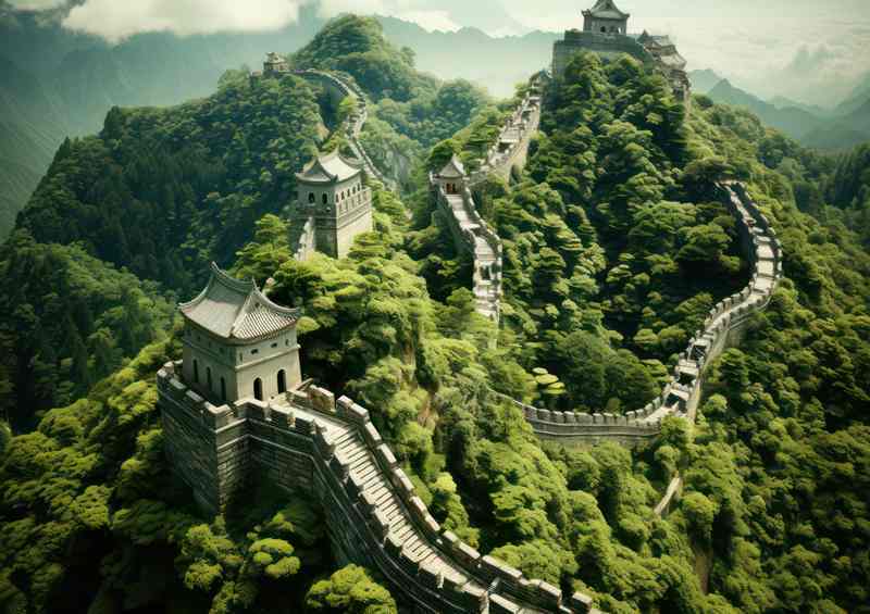 The great wall of china During the daytime | Metal Poster