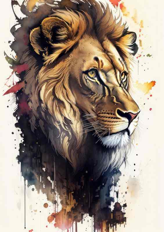 Beauty of the Majestic Lion | Metal Poster