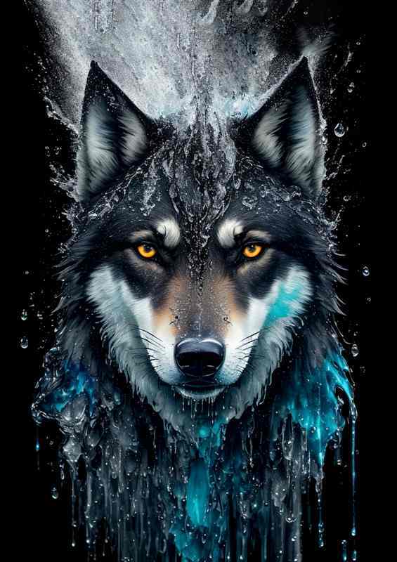 Captivating Canines The Beauty of Wolf Artistry | Metal Poster