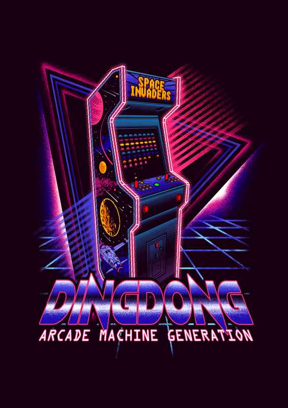 Arcade Machine Generation Purple | Metal Poster
