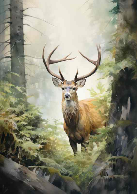 Forest Dwellers Understanding Deer in the Wild | Metal Poster