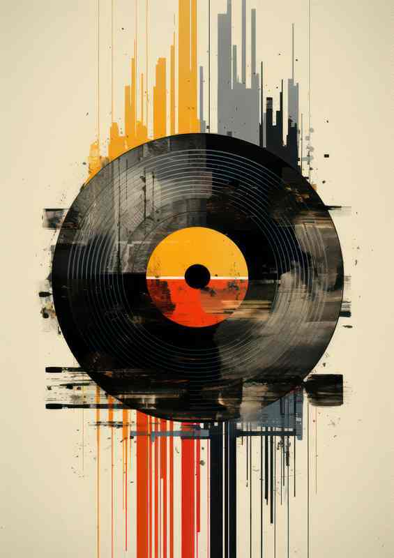 Illustration of a record | Metal Poster