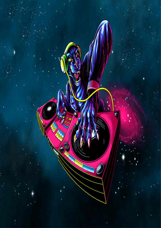 DJ Panther Metal Poster