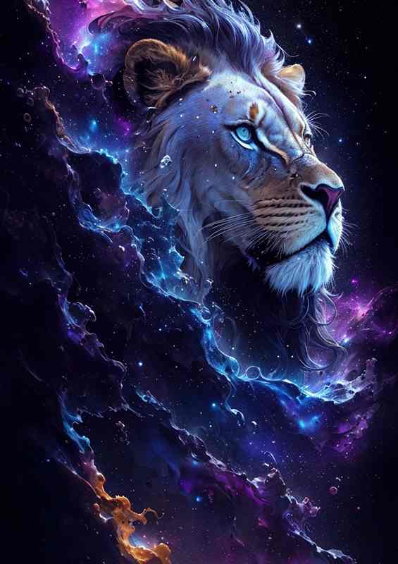 Lions Gaze Art | Metal Poster